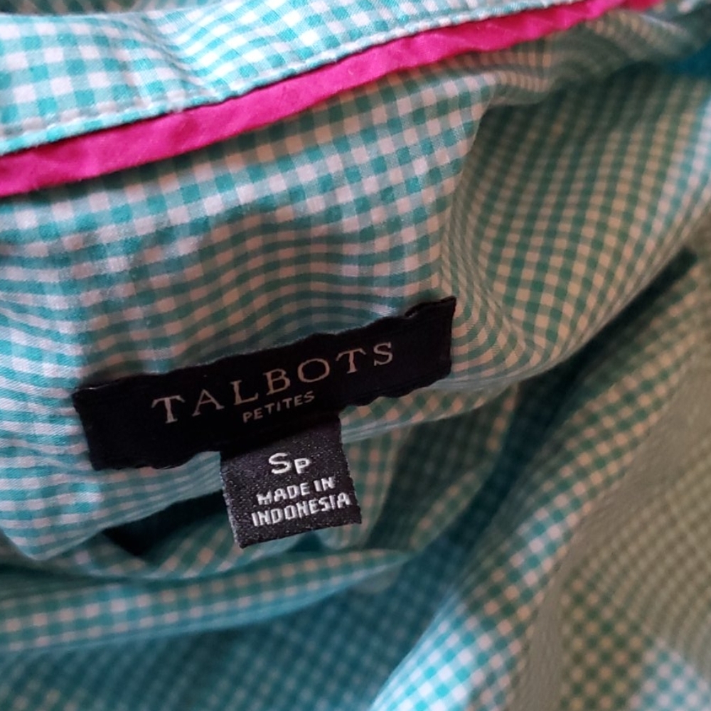 Talbots Turquiose Button Down Shirt - Picture 4 of 4